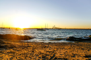 sunset over the sea