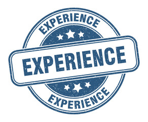 experience stamp. experience label. round grunge sign