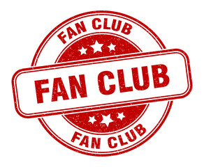 fan club stamp. fan club label. round grunge sign