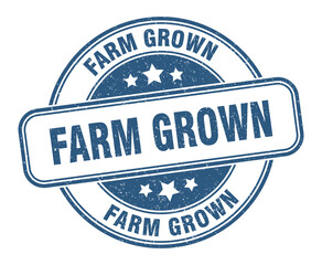 Fototapeta premium farm grown stamp. farm grown label. round grunge sign