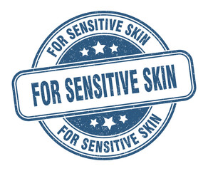 for sensitive skin stamp. for sensitive skin label. round grunge sign