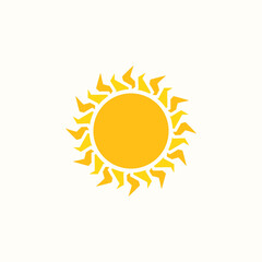 Sun icon. summer symbol vector illustration