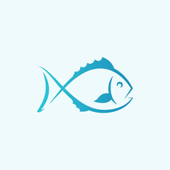 Abstract fish icon vector illustration