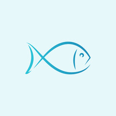 Abstract fish icon vector illustration