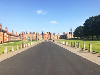 Fototapeta na wymiar Hampton Court palace in Richmond, England, United Kingdom