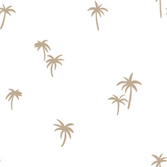 Minimalistic modern palm pattern. Tropical textured background design. Vector illustration for a minimalistic design. Modern elegant background. - 392083945