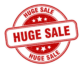 huge sale stamp. huge sale label. round grunge sign