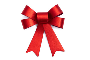 red bow isolated on white background