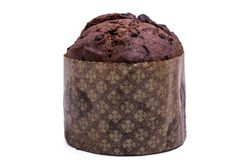 panettone or traditional christmas sweet bread isolated