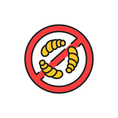 No pests color line icon. Pictogram for web page, mobile app, promo.