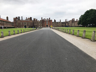 Fototapeta na wymiar Hampton Court palace in Richmond, England, United Kingdom