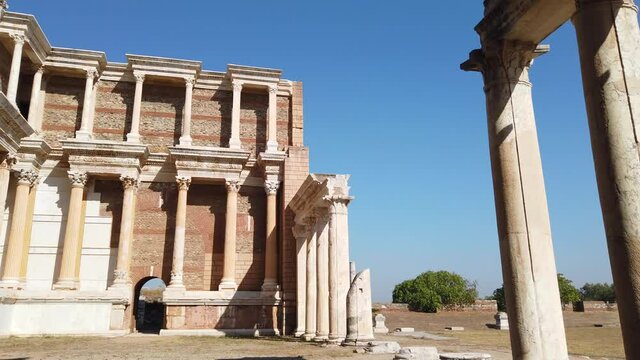 Ancient Roman gymnasium. Sardis was situated in the middle of Hermus valley, at the foot of Mount Tmolus, a steep and lofty spur which formed the citadel.