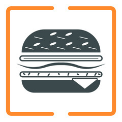 burger hamburger logo icon design
