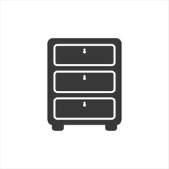 Cabinet, archive icon vector, filled flat sign