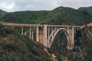 Fototapeta na wymiar Bixby Creek Bridge, Big Sur, Pacific Coast Highway