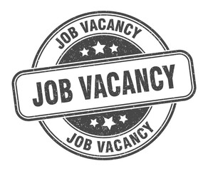 job vacancy stamp. job vacancy label. round grunge sign