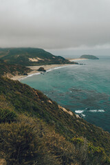 Big Sur with Point Sur in the distance