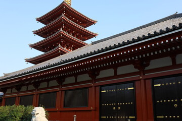Fototapeta na wymiar a temple in Tokyo