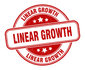 linear growth stamp. linear growth label. round grunge sign