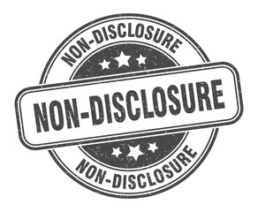 non-disclosure stamp. non-disclosure label. round grunge sign