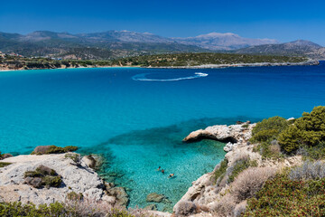 Crystal clear waters of the Aegean Sea on Crete