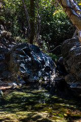 Beautiful scenery in a narrow gorge in rural Crete