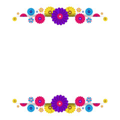 Flower frame design template conceptual