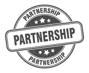 partnership stamp. partnership label. round grunge sign