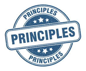principles stamp. principles label. round grunge sign