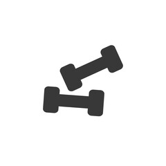 Dumbbells icon isolated on white background vector