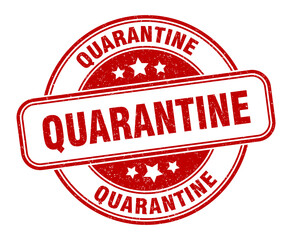 quarantine stamp. quarantine label. round grunge sign