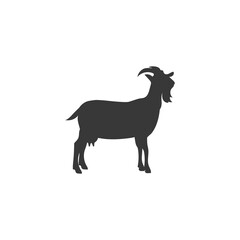 Farm Animals Goat Icon Vector Illustration Flat