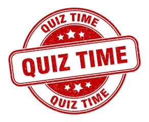 quiz time stamp. quiz time label. round grunge sign