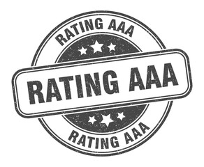 rating aaa stamp. rating aaa label. round grunge sign