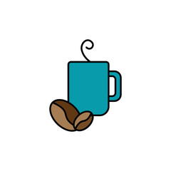 food and restaurant, mug, coffee line colored icon. elements of airport, travel illustration icons. signs, symbols can be used for web, logo, mobile app, UI, UX