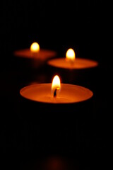 candles in the dark