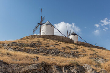 Molinos de viento de Consuegra en Castilla la Mancha, España