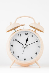 classic table clock on a white background