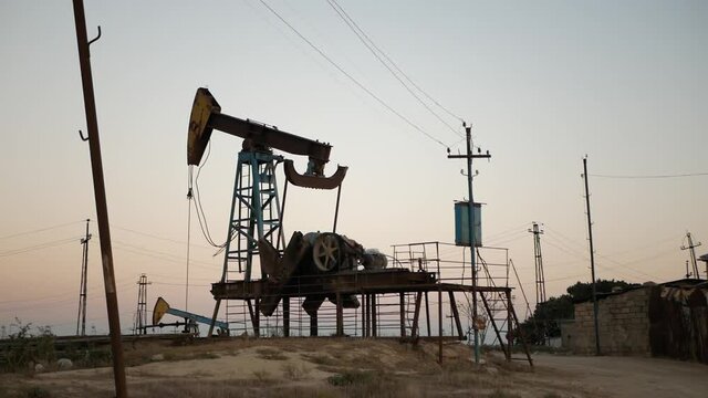 oil gas gasoline pump tower plant industry for business silhouette