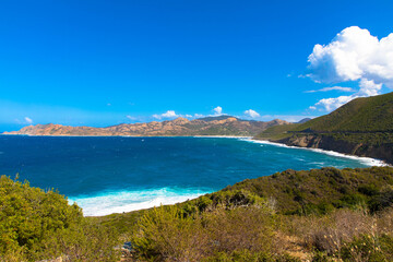 Fototapeta na wymiar Golf de la Revellata, viewpoint La Revellata in the Balagne region, Corsica France