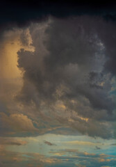 sky and clouds in storm