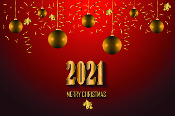 2021 Merry Christmas background for your seasonal invitations, festival posters, greetings cards. 