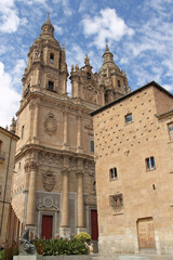 Fototapeta na wymiar The Clerecía is the name given to the building of the old Royal College of the Holy Spirit of the Society of Jesus, built in Salamanca between the s. XVII and s. XVIII.