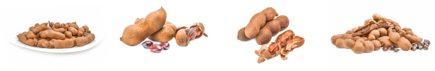 Set of Tamarindo isolated over a white background