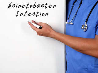 Conceptual photo about Acinetobacter Infection with handwritten text.