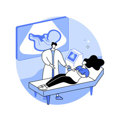 Pregnancy support center abstract concept vector illustration. Pregnancy medical support, family planning center, motherhood course, health service, young mother assistance abstract metaphor.