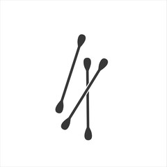 Icon of a cotton swab for ears. Hygiene. Simple vector 