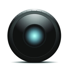 Futuristic cyber wheel of zero emission vehicle in vector