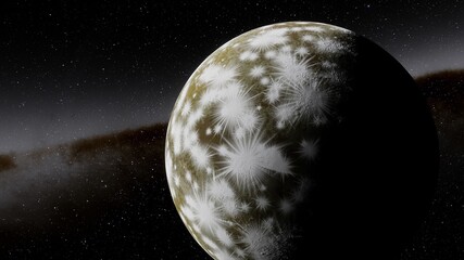 Planet with numerous prominent ring system © ANDREI