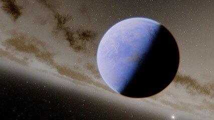 Planet with numerous prominent ring system © ANDREI